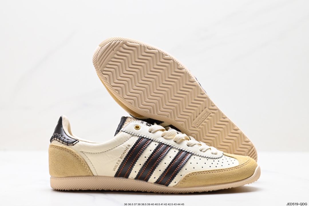 150 Wales Bonner x Adidas WB Japan Low”Cream White Dark Brown“WB日产慢跑鞋“奶油白淡黄深棕”GY5748