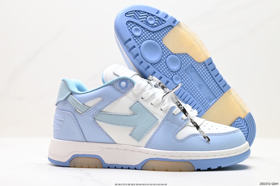 260 Off-White co Virgil Abloh Out Of Office Low-top Leather OW联名 运动板鞋