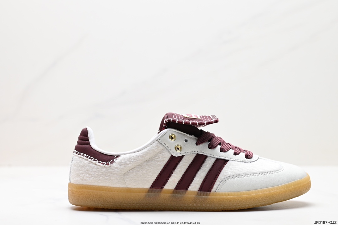 170 阿迪达斯三叶草Adidas Originals Samba Vegan OG”SPD“桑巴舞板鞋 IE0580