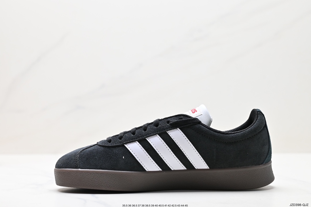 140 阿迪达斯轻运动ADIDAS VL COURT轻便运动鞋 T头乳白色低帮板鞋 HQ1801