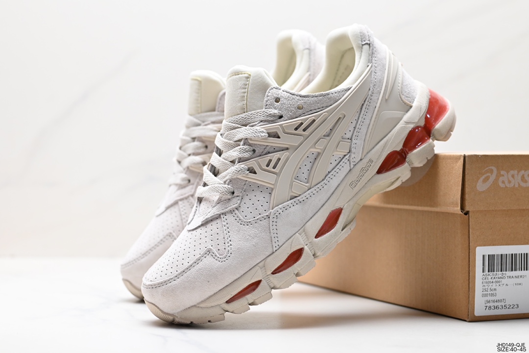 190 Awake NY x 亚瑟士/Asics Gel-Kayano 21"Grey"培训师混合21代系列低帮休闲运动慢跑鞋“浅灰银蓝橘”1201A067-022