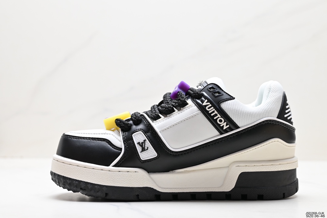 200 LV路易威登Louis Vuitton Trainer Maxi Low Sneaker 面包版板鞋