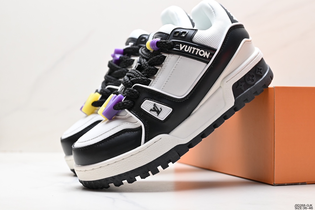 200 LV路易威登Louis Vuitton Trainer Maxi Low Sneaker 面包版板鞋