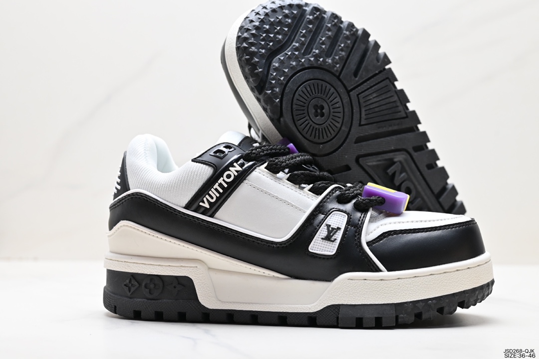 200 LV路易威登Louis Vuitton Trainer Maxi Low Sneaker 面包版板鞋