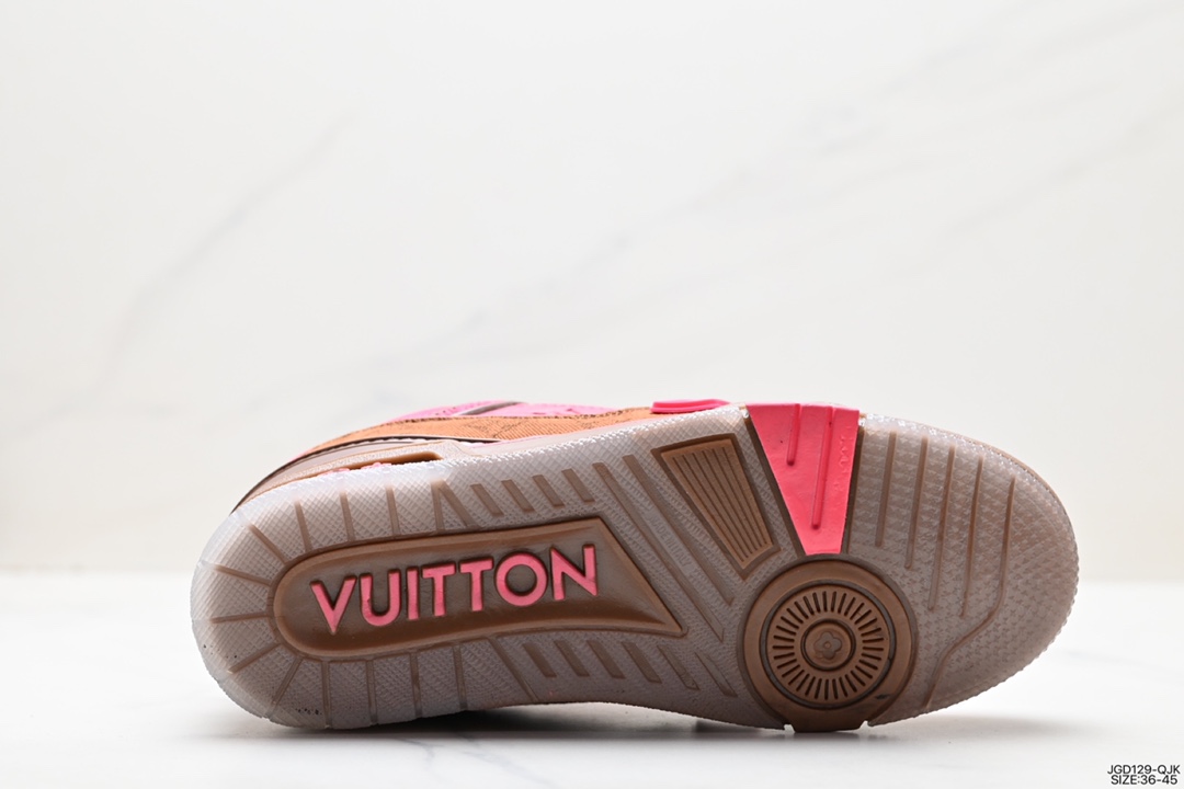 180 全新LV路易威登Louis Vuitton Trainer Sneaker Low休闲运动文化百搭板鞋 尺码:36-45 ID:JGD129-QJK