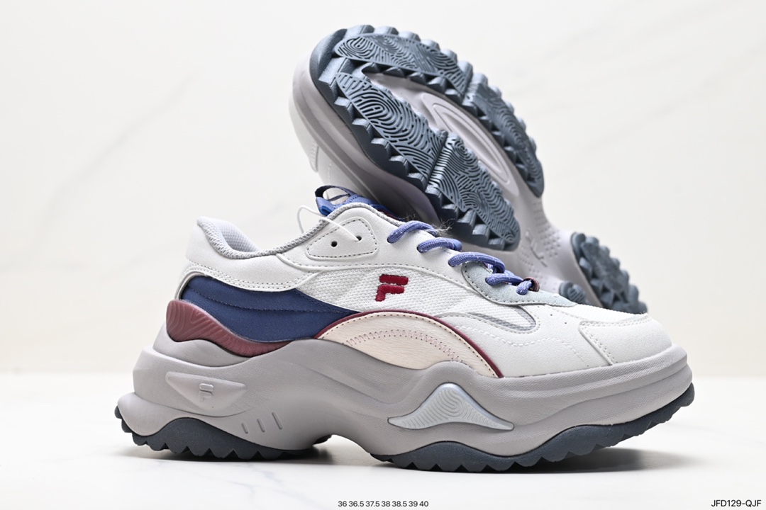 170 Fila Fusion Bianco 2 斐乐潮牌减震防滑耐磨休闲厚底老爹鞋 T12W311302FBA