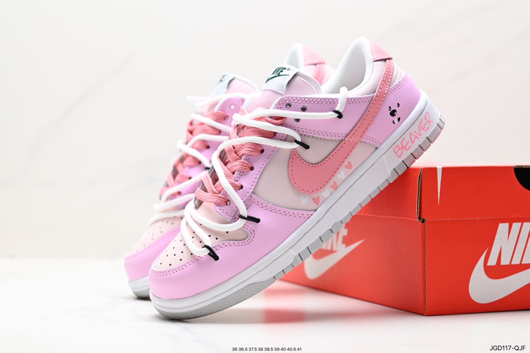 180 耐克Nike SB Dunk Low”Milk White/Pink/Smile“扣篮板鞋 CW1590-100