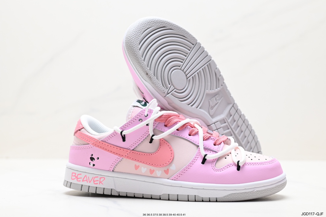 180 耐克Nike SB Dunk Low”Milk White/Pink/Smile“扣篮板鞋 CW1590-100