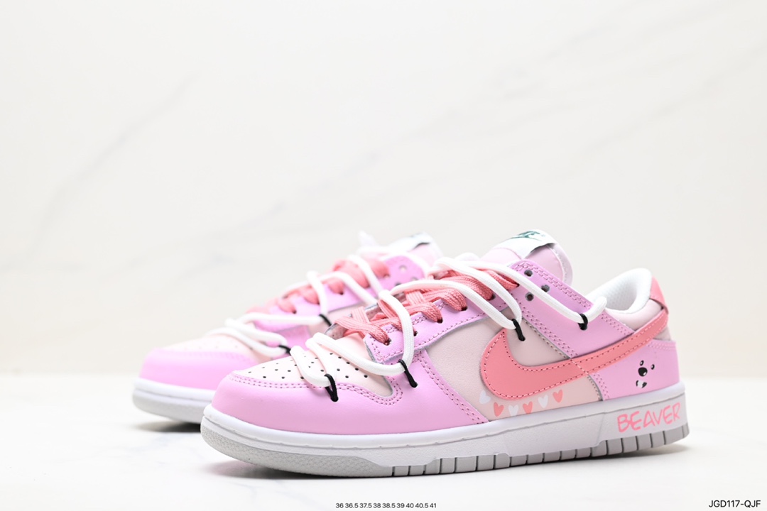 180 耐克Nike SB Dunk Low”Milk White/Pink/Smile“扣篮板鞋 CW1590-100