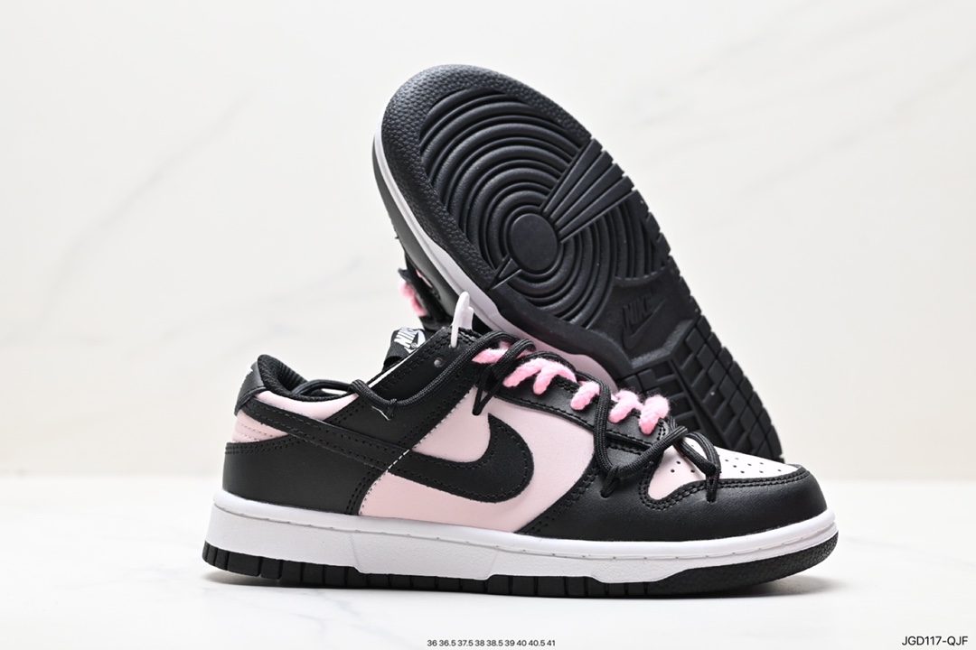 180 耐克Nike SB Dunk Low”Milk White/Pink/Smile“扣篮系列低帮休闲运动滑板板鞋 CW1590-100