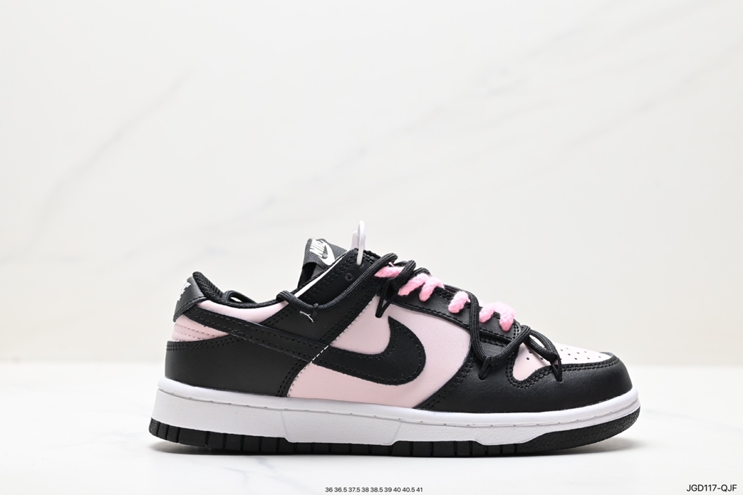 180 耐克Nike SB Dunk Low”Milk White/Pink/Smile“扣篮系列低帮休闲运动滑板板鞋 CW1590-100