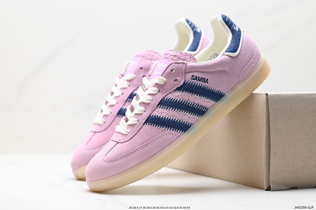 190 阿迪达斯三叶草Adidas Originals Samba Vegan OG”SPD“桑巴舞板鞋 IG4198