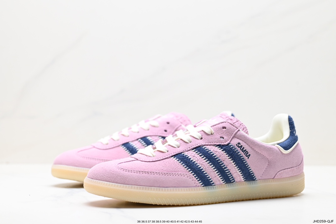 190 阿迪达斯三叶草Adidas Originals Samba Vegan OG”SPD“桑巴舞板鞋 IG4198