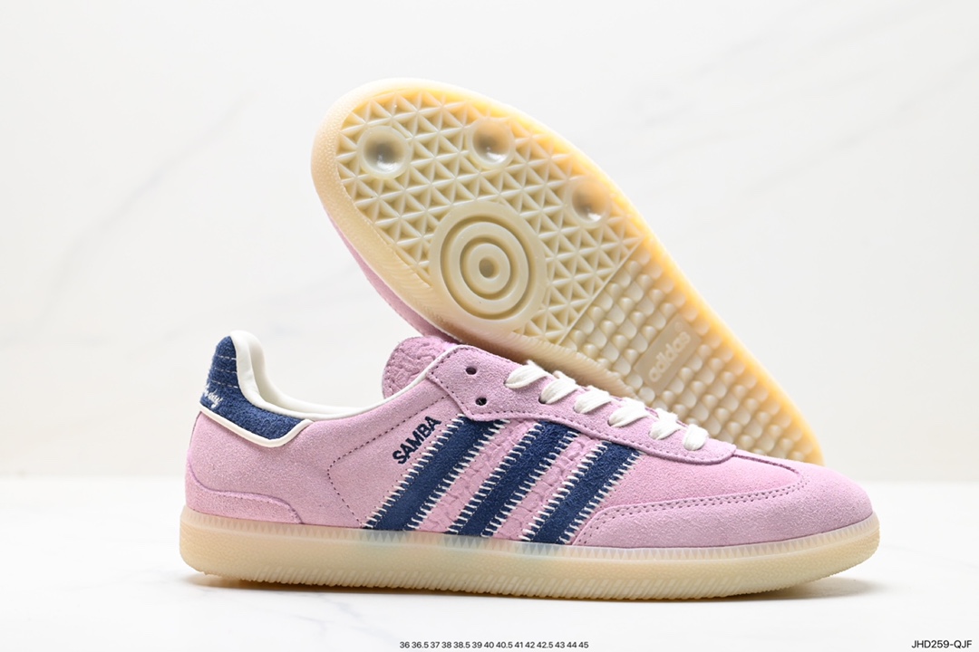 190 阿迪达斯三叶草Adidas Originals Samba Vegan OG”SPD“桑巴舞板鞋 IG4198