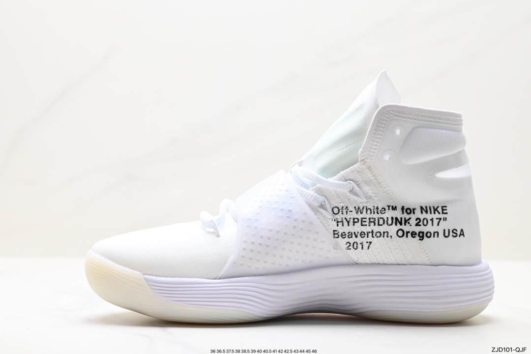 240 Nike React Hyperdunk Flyknit Off-White Virgil The Ten 耐克 AJ4578-100