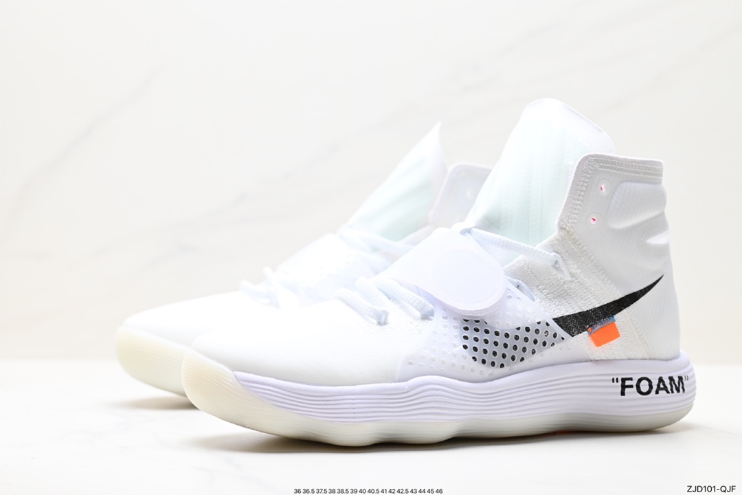 240 Nike React Hyperdunk Flyknit Off-White Virgil The Ten 耐克 AJ4578-100