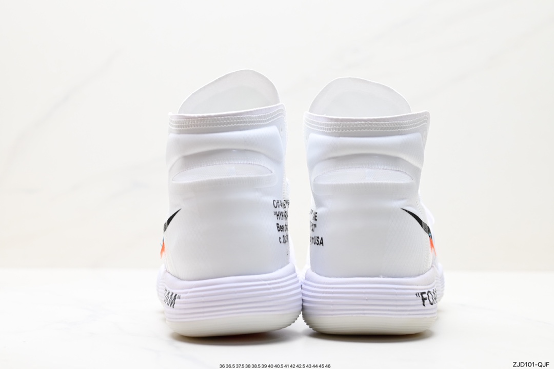 240 Nike React Hyperdunk Flyknit Off-White Virgil The Ten 耐克 AJ4578-100