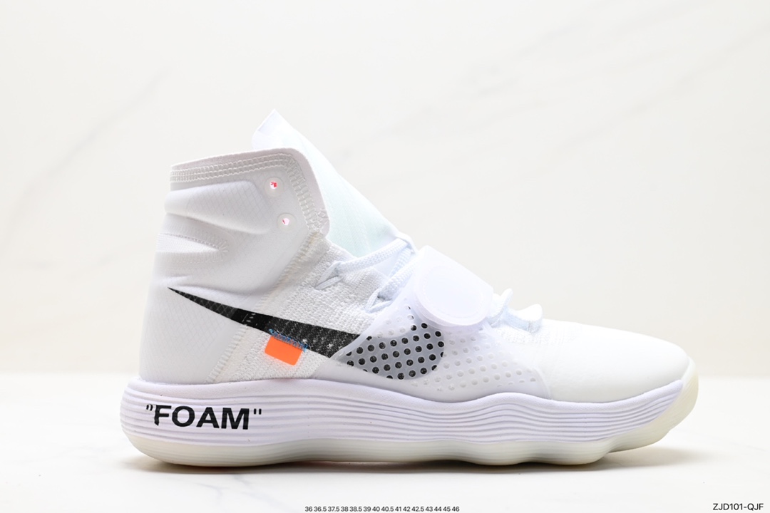 240 Nike React Hyperdunk Flyknit Off-White Virgil The Ten 耐克 AJ4578-100