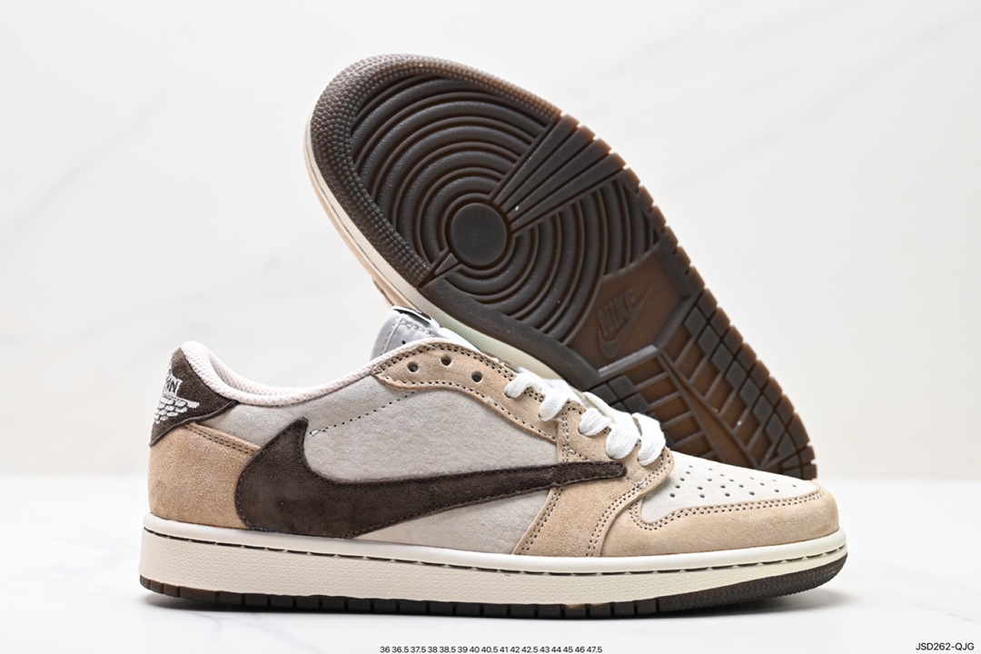 fragment design x Travis Scott x Nike Air Jordan 1 Low OG SP”Black/Green Toe“AJ1乔丹一代篮球鞋 DM7866-111