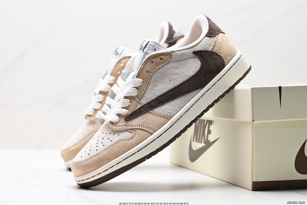 fragment design x Travis Scott x Nike Air Jordan 1 Low OG SP”Black/Green Toe“AJ1乔丹一代篮球鞋 DM7866-111