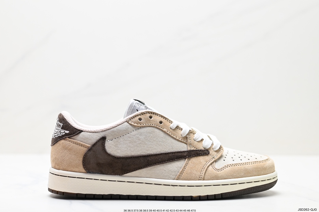 fragment design x Travis Scott x Nike Air Jordan 1 Low OG SP”Black/Green Toe“AJ1乔丹一代篮球鞋 DM7866-111