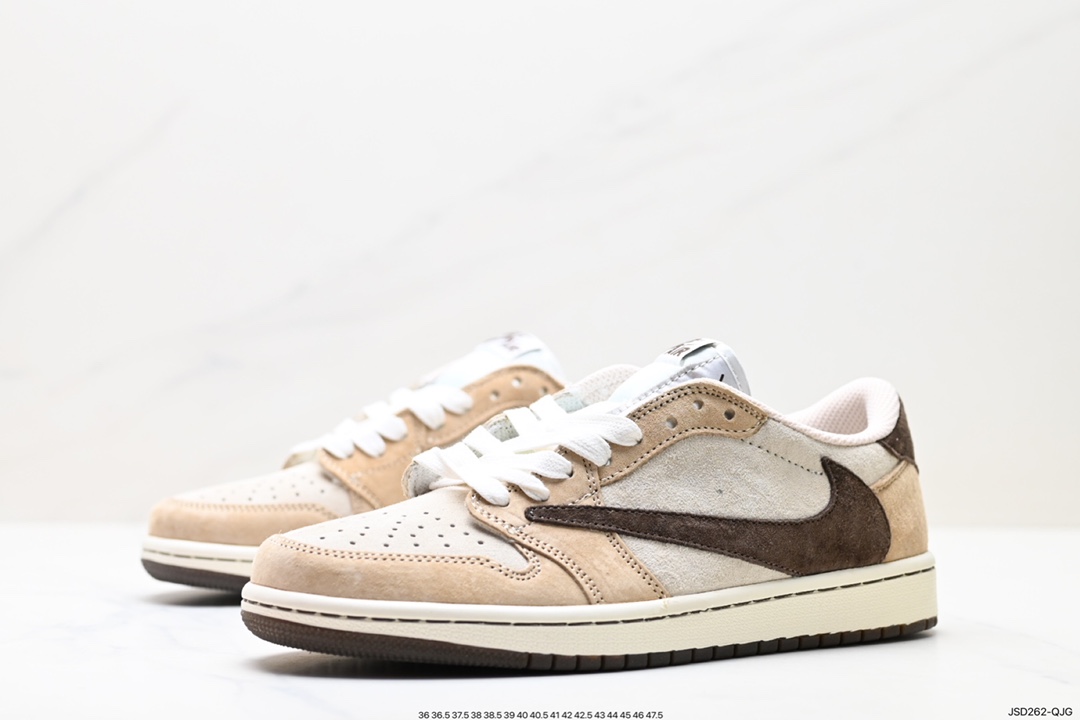 fragment design x Travis Scott x Nike Air Jordan 1 Low OG SP”Black/Green Toe“AJ1乔丹一代篮球鞋 DM7866-111