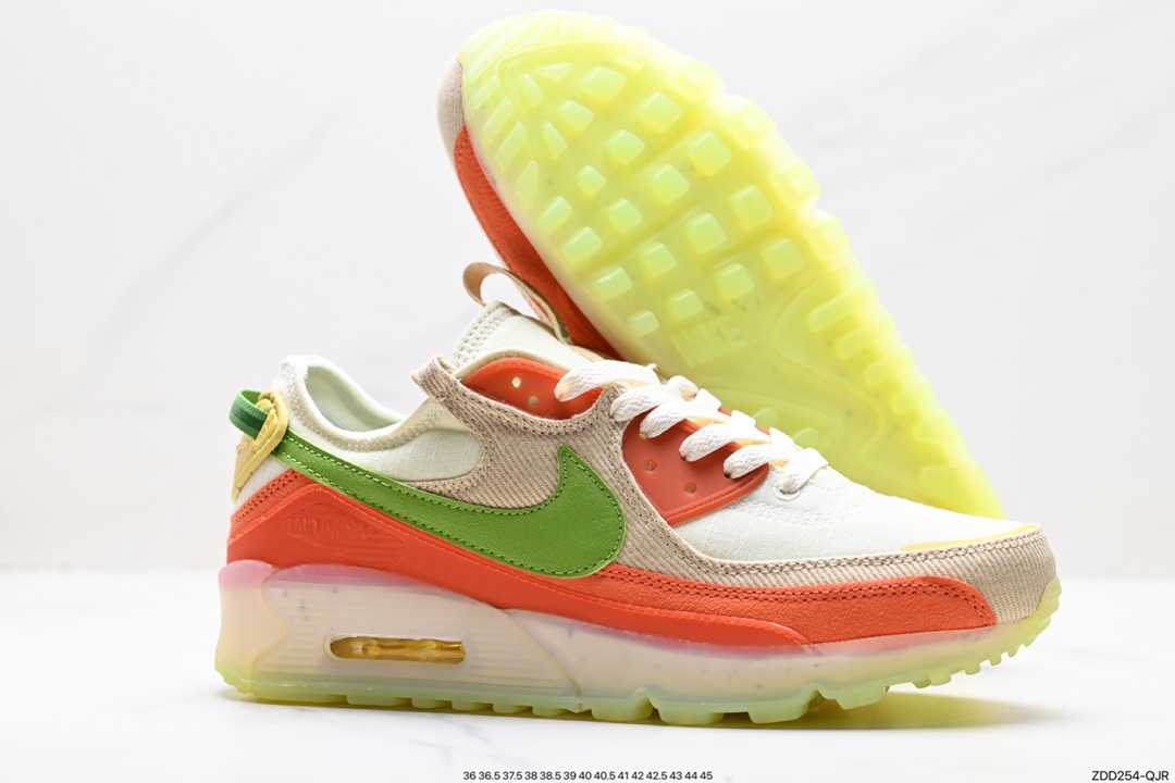 230 Nike  Air Max 90 Terrascape 橙绿 复古耐磨低帮跑步鞋 DV7413-100