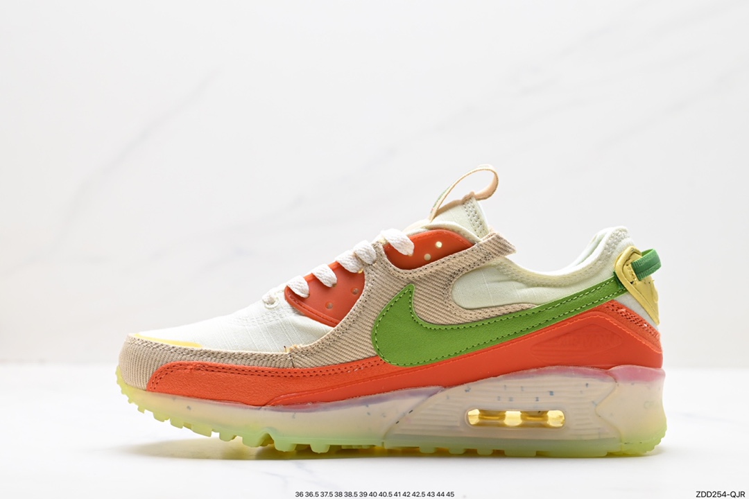 230 Nike  Air Max 90 Terrascape 橙绿 复古耐磨低帮跑步鞋 DV7413-100