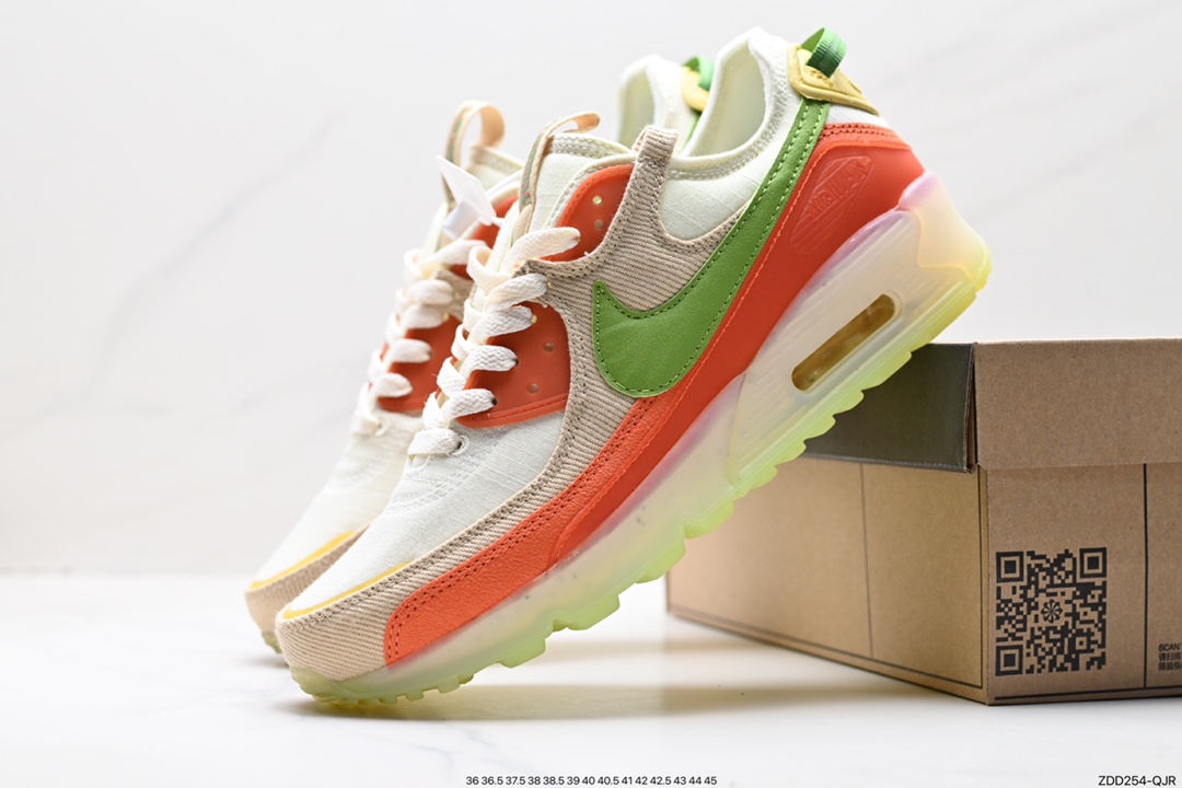 230 Nike  Air Max 90 Terrascape 橙绿 复古耐磨低帮跑步鞋 DV7413-100