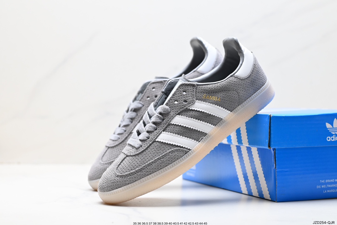 140 Adidas Samba Team 生胶麂皮灰 Adidas Originals Samba Vegan桑巴德训鞋 HP7905