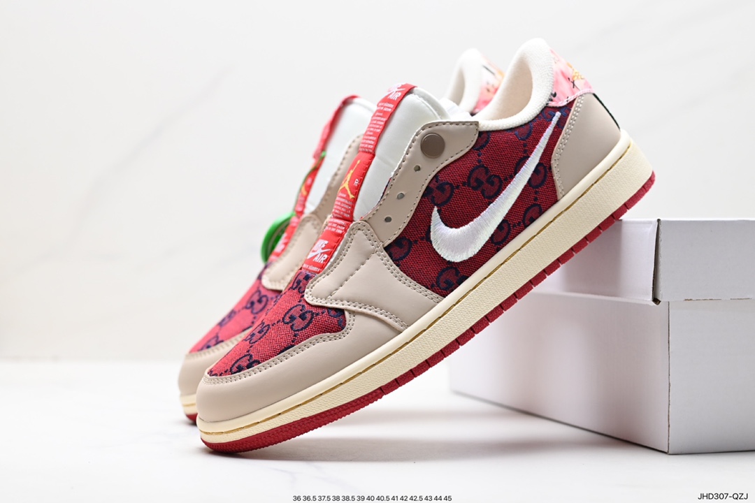 190 Nike Air Jordan 1 Retro Low Slip”Black Toe“迈克尔·乔丹aj1低帮板鞋 AV3918-888