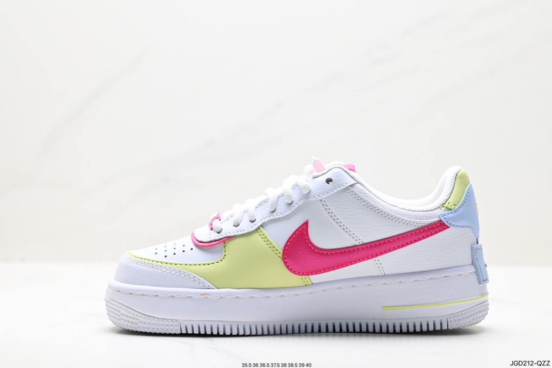 180 Nike WMNS Air Force 1 Shadow 马卡龙军空一号轻增量高低帮搭百板鞋 FQ8885-100