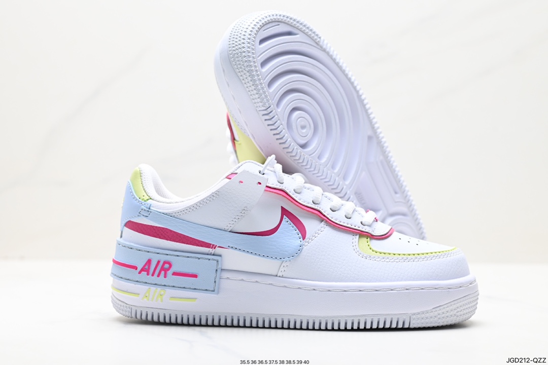 180 Nike WMNS Air Force 1 Shadow 马卡龙军空一号轻增量高低帮搭百板鞋 FQ8885-100