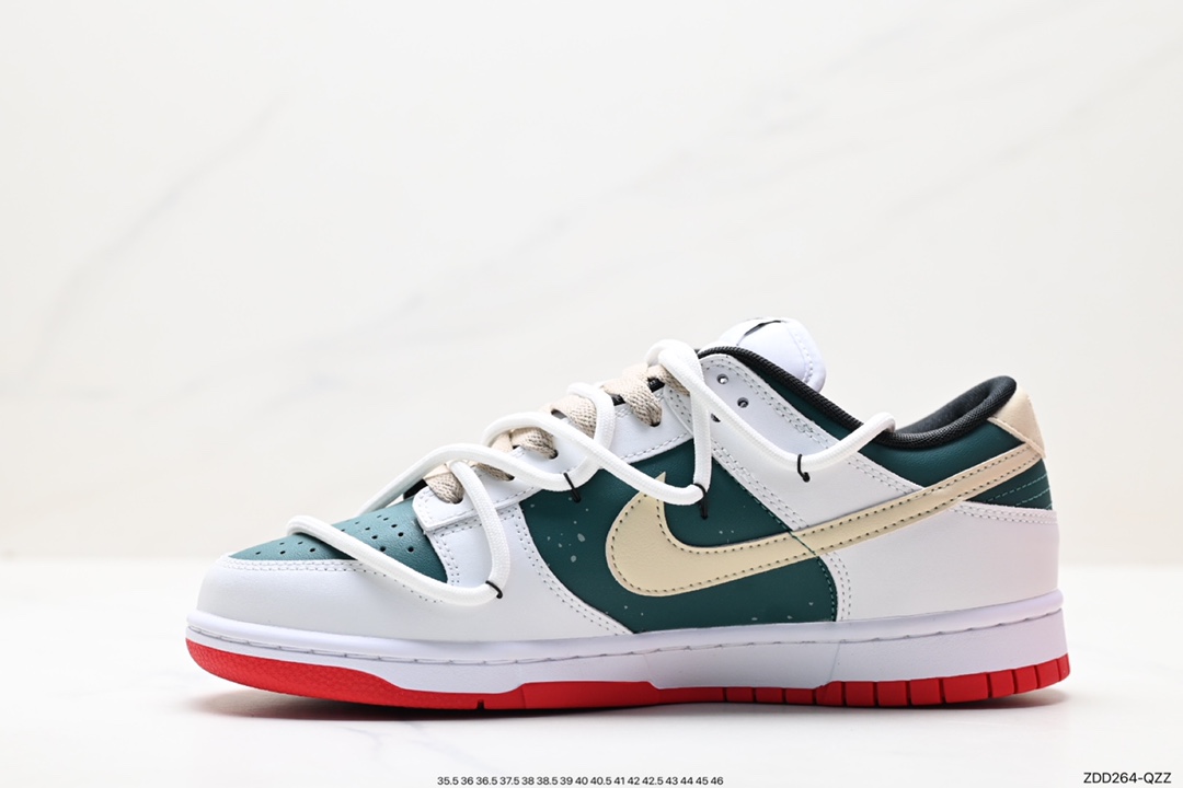 Nike SB Dunk Low ”Green/Beige” Deconstruction Rope Series Low-top Casual Sports Skateboard Shoes FD9762-061