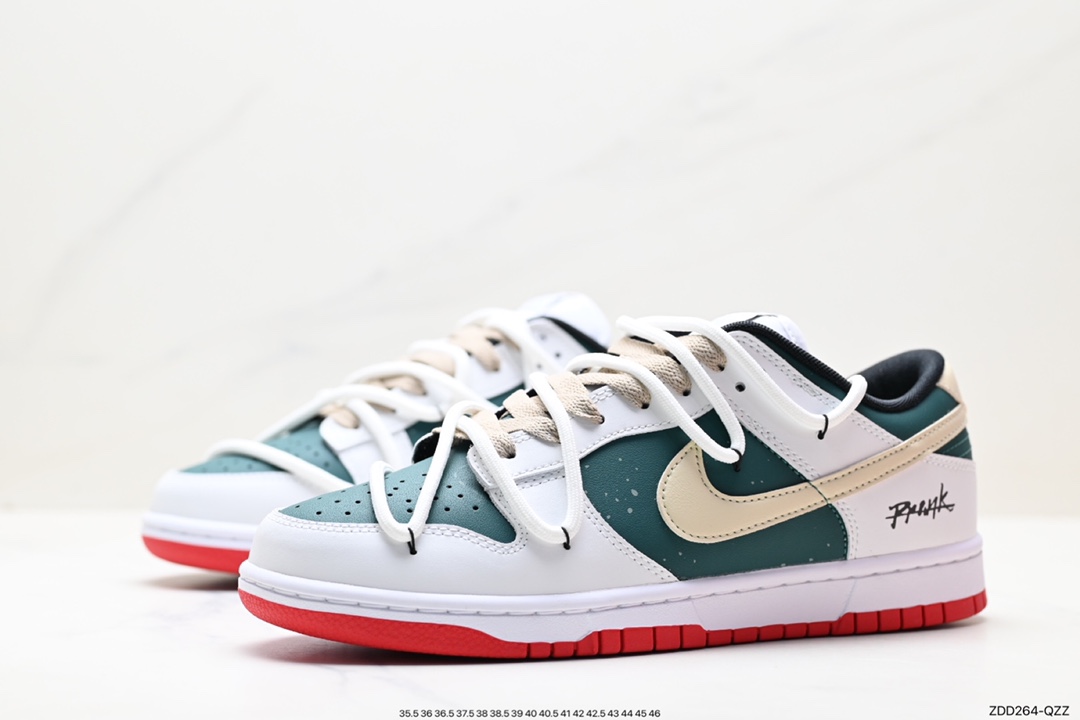 Nike SB Dunk Low ”Green/Beige” Deconstruction Rope Series Low-top Casual Sports Skateboard Shoes FD9762-061