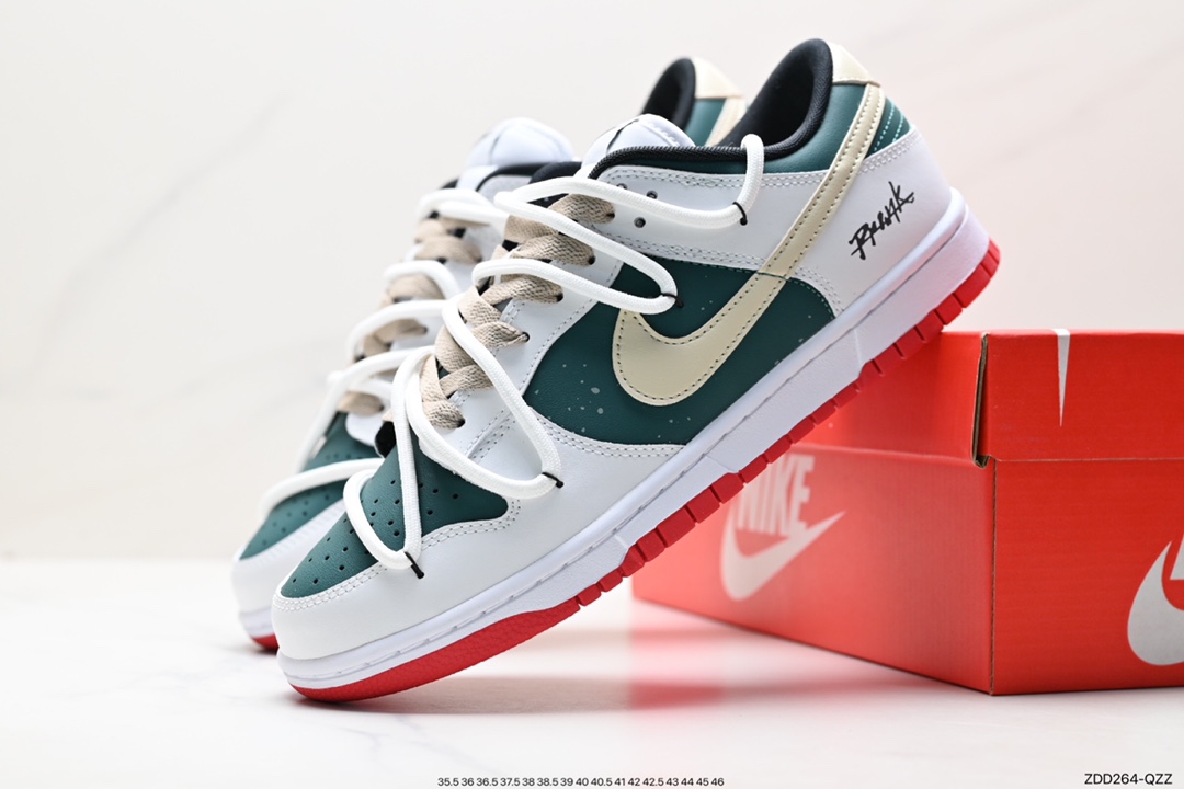 Nike SB Dunk Low ”Green/Beige” Deconstruction Rope Series Low-top Casual Sports Skateboard Shoes FD9762-061