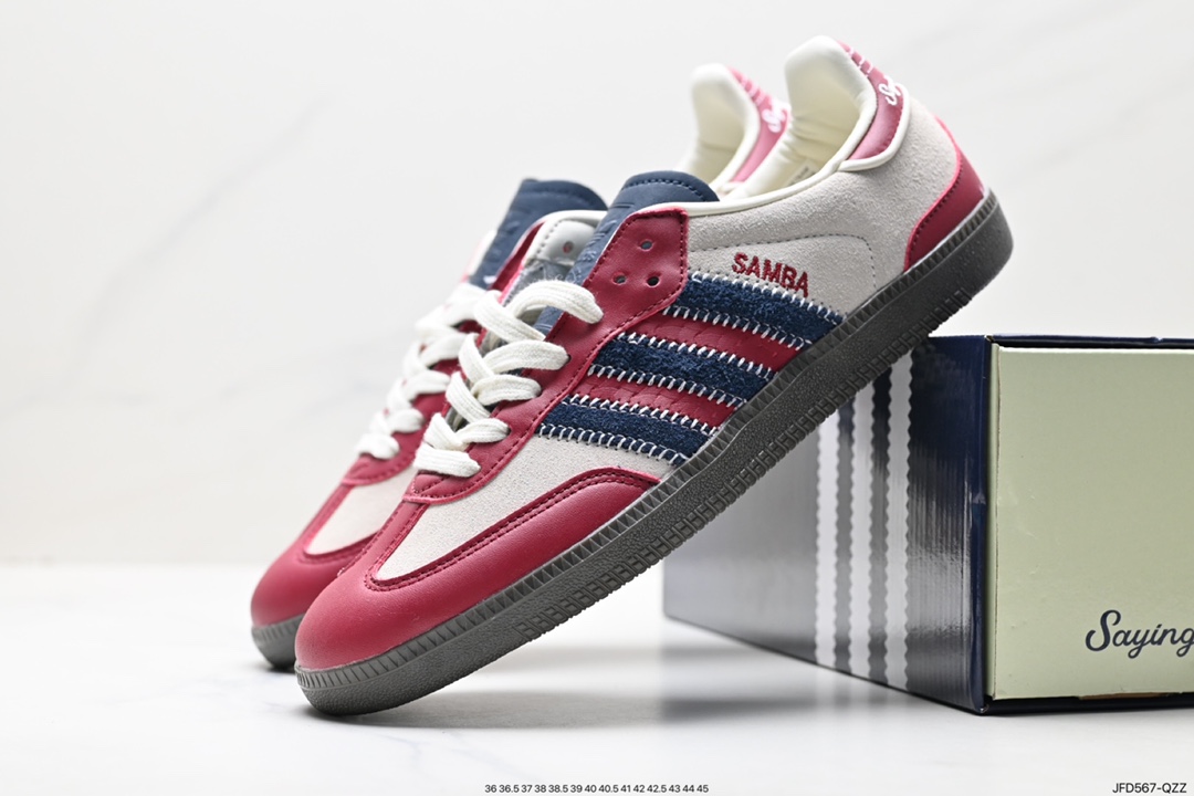 170 阿迪达斯三叶草Adidas Originals Samba Vegan OG”SPD“桑巴舞板鞋 ID6023