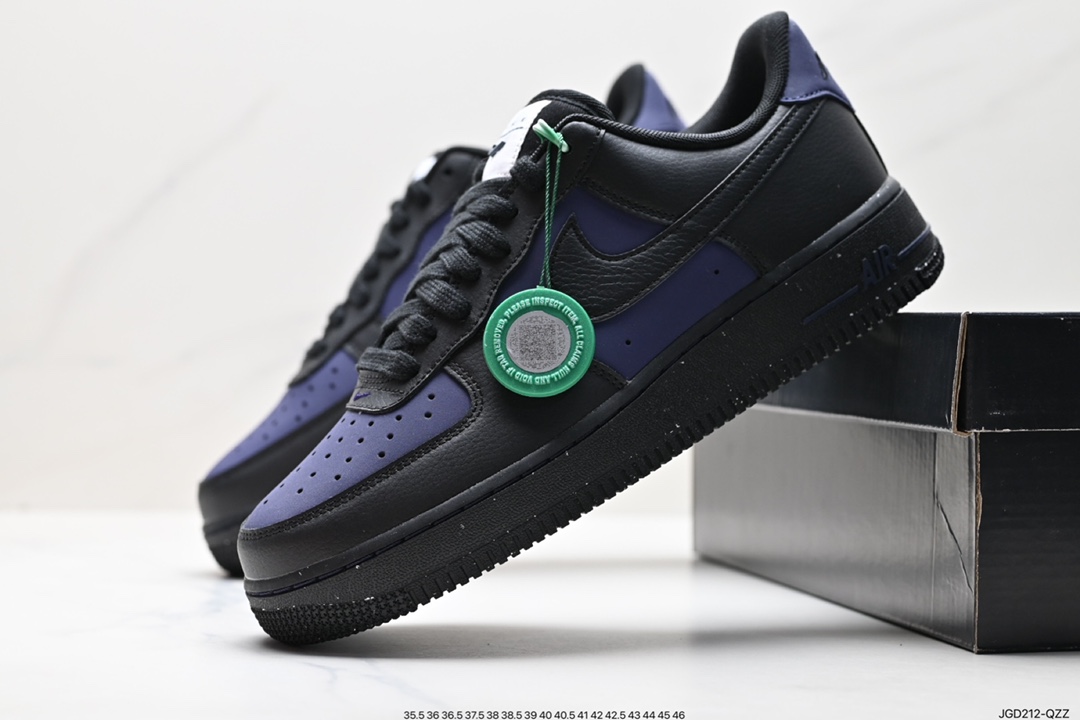 180 官方新色,耐克Nike Air Force 1’07 Low LV8”Black Indigo”空军一号 DZ2708-500