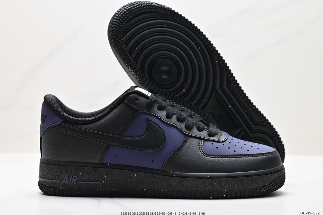 180 官方新色,耐克Nike Air Force 1’07 Low LV8”Black Indigo”空军一号 DZ2708-500