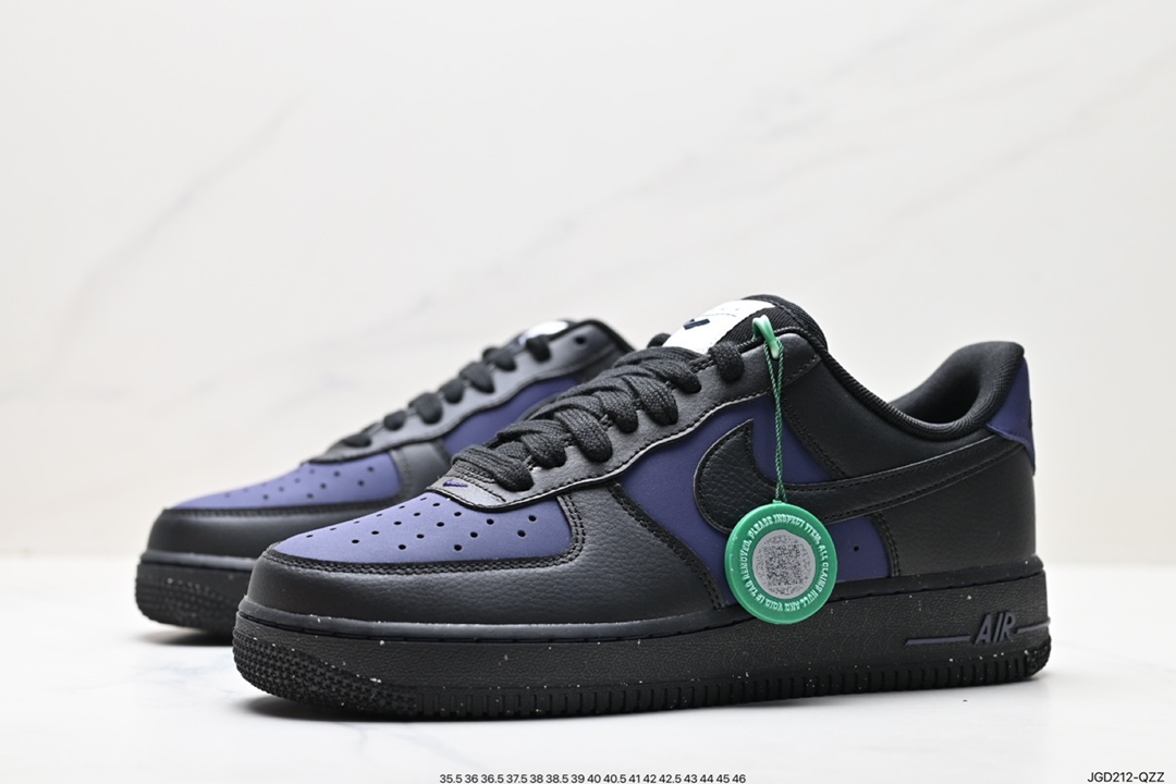 180 官方新色,耐克Nike Air Force 1’07 Low LV8”Black Indigo”空军一号 DZ2708-500