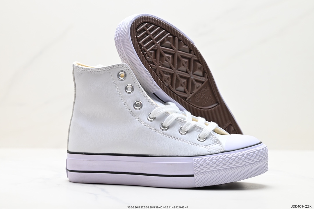 120 匡威 Converse All Star 常青款经典匡威皮面休闲硫化板鞋