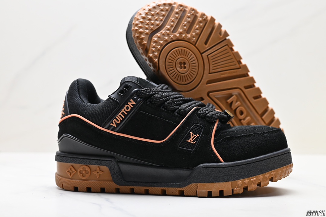 200 Louis Vuitton Trainer Maxi Low Sneaker 面包版马克西篮球板鞋