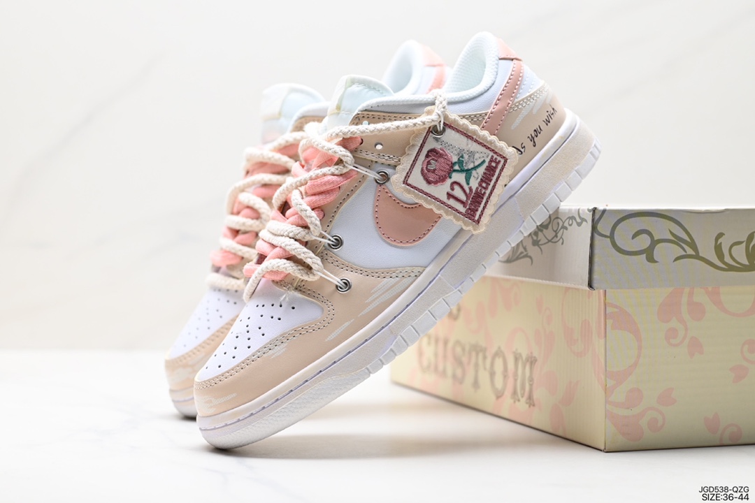 180 Nike SB Dunk Low”Milk White/Pink/Smile“扣篮系列低帮休闲运动滑板板鞋 DD1391-300