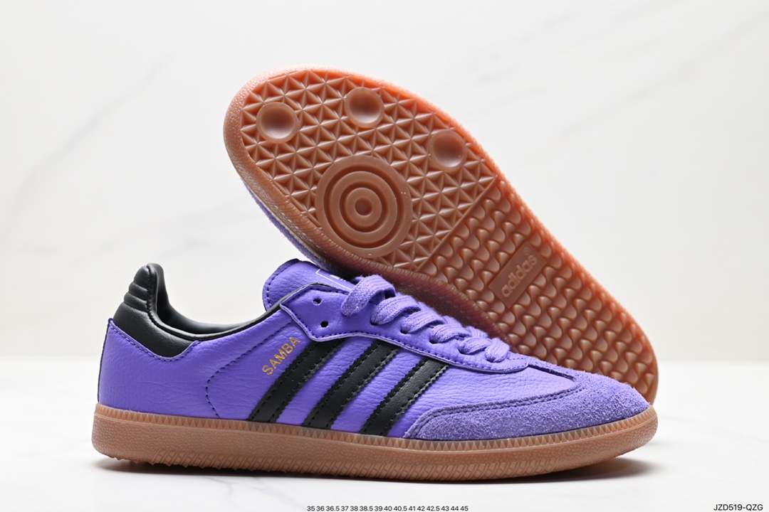 140 阿迪达斯三叶草Adidas Originals Samba Vegan OG”SPD“桑巴舞系板鞋  IE7012