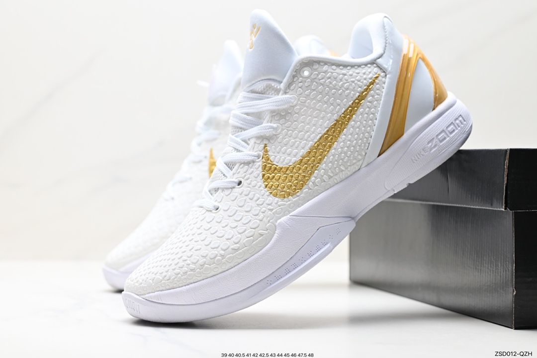 耐克Nike ZOOM Kobe VI”Mamba Black/Yellow“ZK6科比六代低帮运动篮球鞋“黑曼巴黄白”429659-108