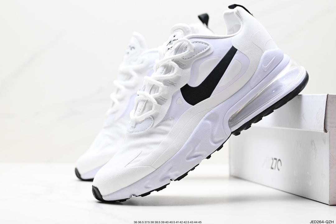 150 耐克Nike Air Max 270 React QP ”White/Light Blue“270瑞亚赛车系列后半掌气垫百搭运动慢跑鞋  CI3989-101