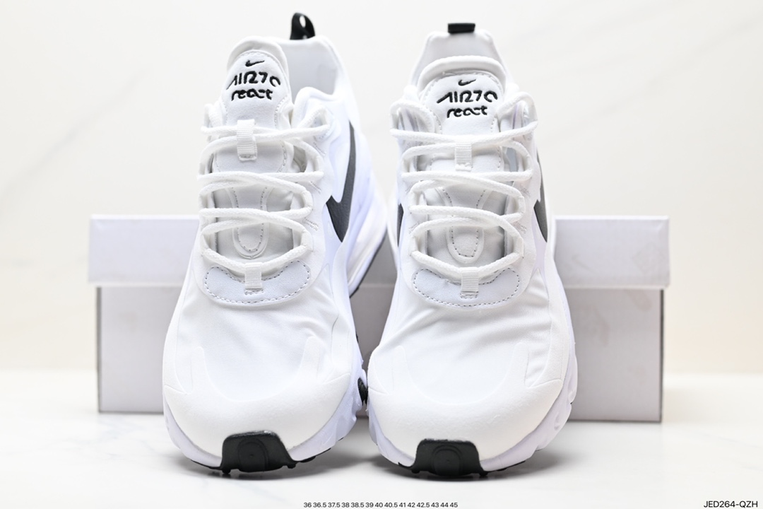 150 耐克Nike Air Max 270 React QP ”White/Light Blue“270瑞亚赛车系列后半掌气垫百搭运动慢跑鞋  CI3989-101