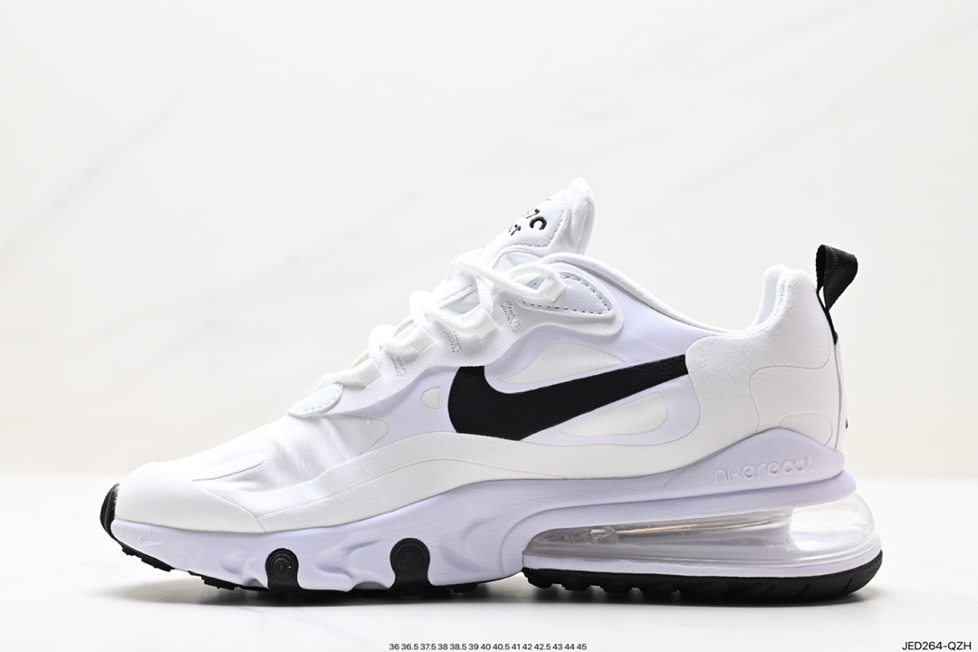 150 耐克Nike Air Max 270 React QP ”White/Light Blue“270瑞亚赛车系列后半掌气垫百搭运动慢跑鞋  CI3989-101