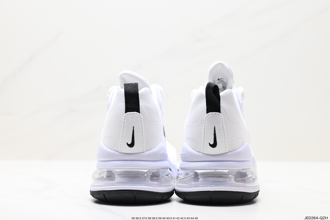 150 耐克Nike Air Max 270 React QP ”White/Light Blue“270瑞亚赛车系列后半掌气垫百搭运动慢跑鞋  CI3989-101