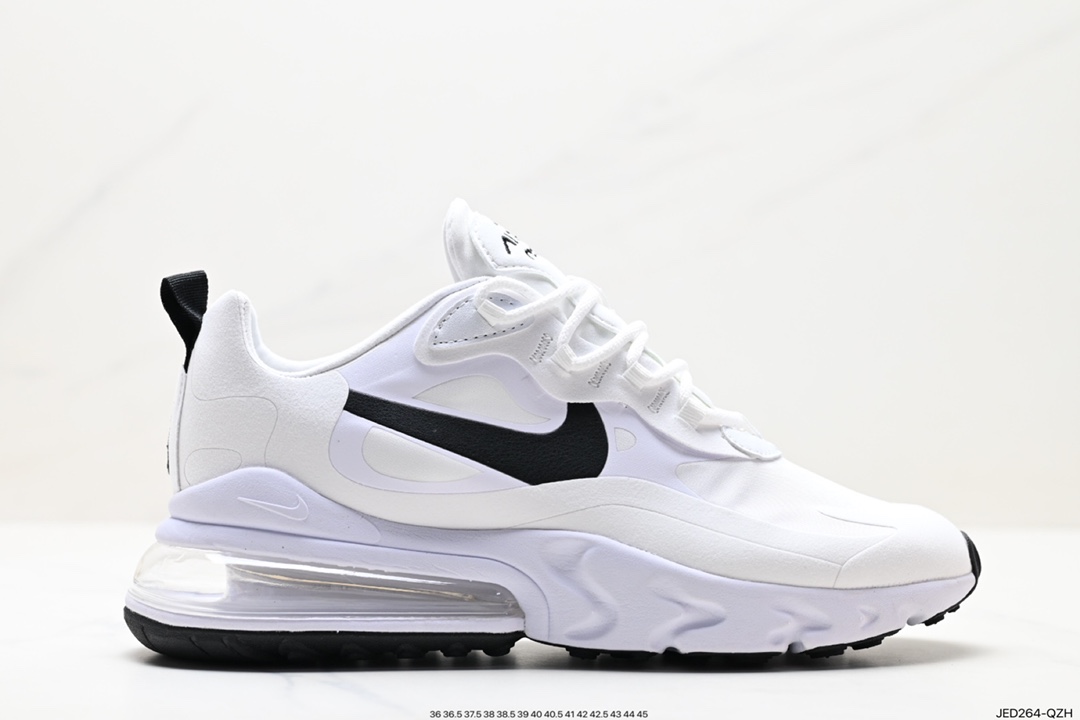 150 耐克Nike Air Max 270 React QP ”White/Light Blue“270瑞亚赛车系列后半掌气垫百搭运动慢跑鞋  CI3989-101